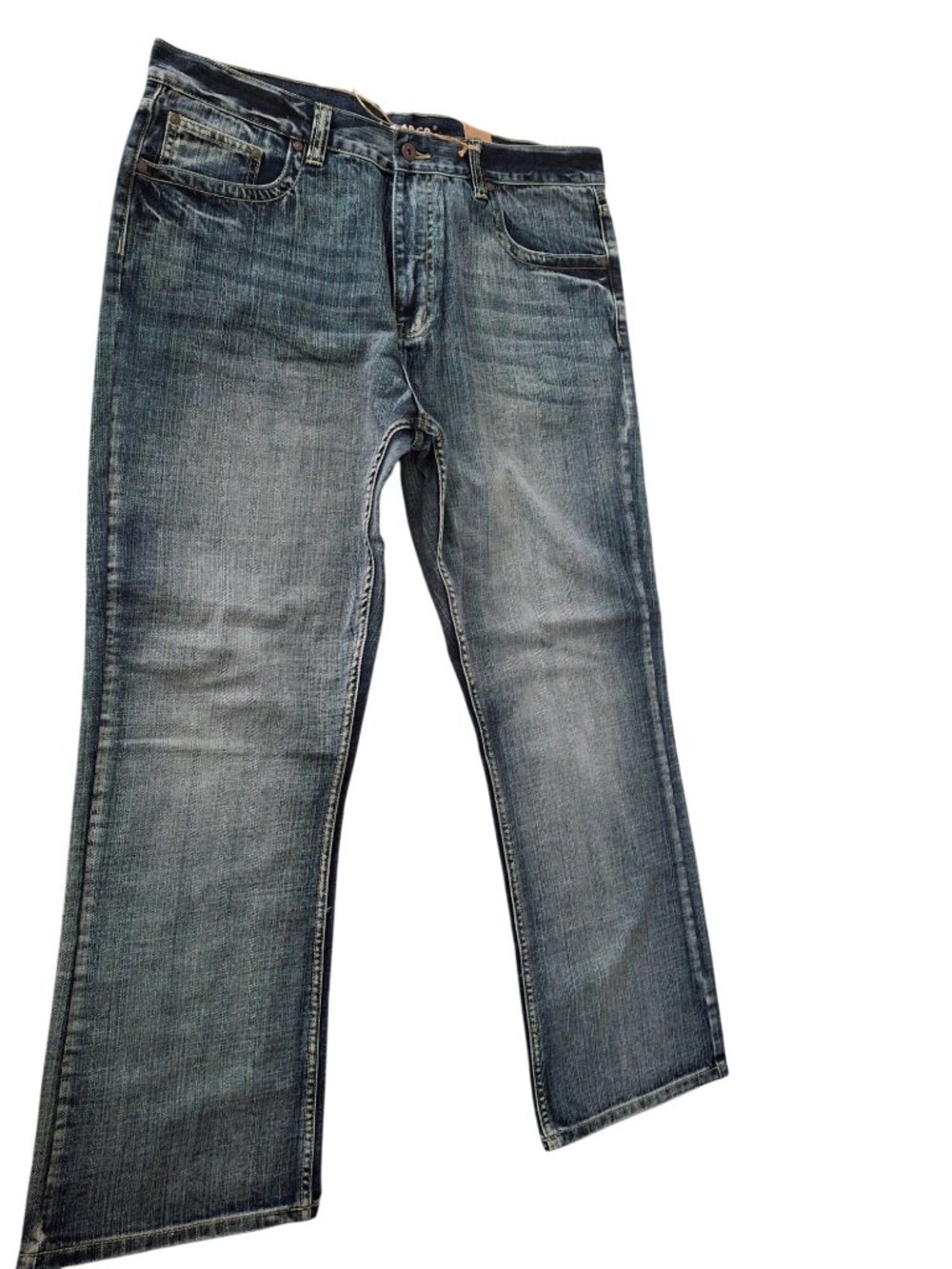 Pants Flypaper Boot Cut Jeans W38 L32 Distressed Fade Y2K Skater Denim Mens